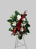 Silk white magnolia standing spray